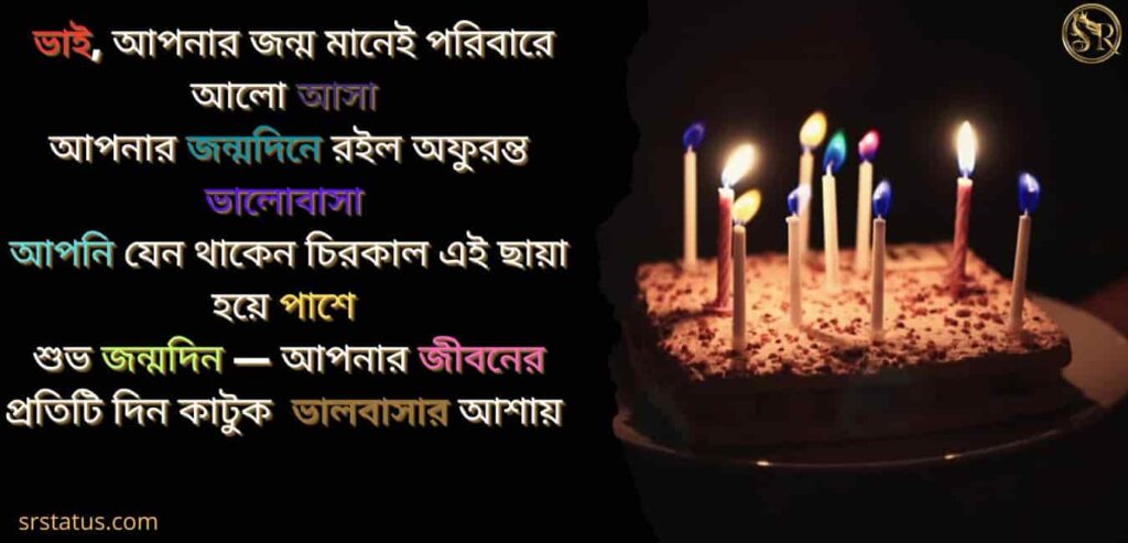 বড় ভাইয়ের জন্মদিনের শুভেচ্ছা স্ট্যাটাস