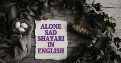 Alone Sad Shayari In English