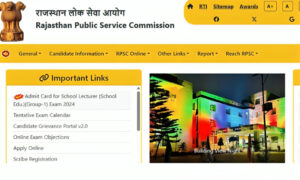 RPSC School Lecturer Admit Card 2025